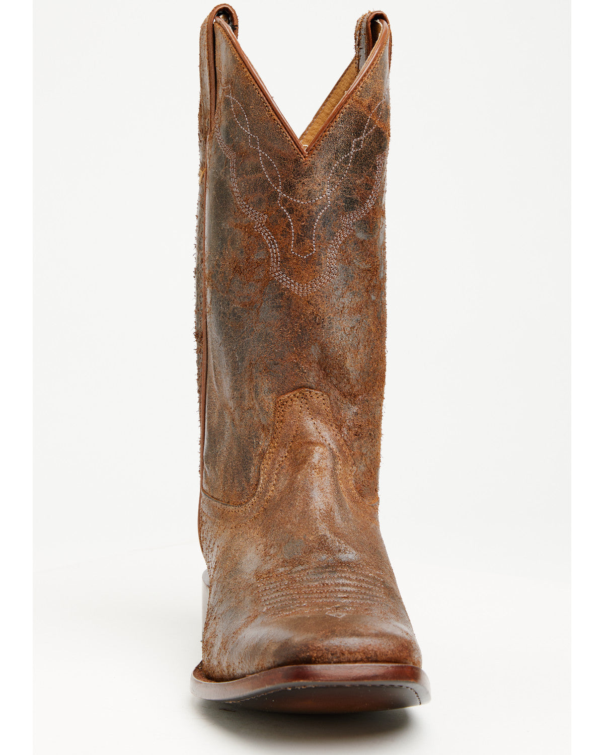 Men's Old Billy Western Boots - Broad Square Toe Brown