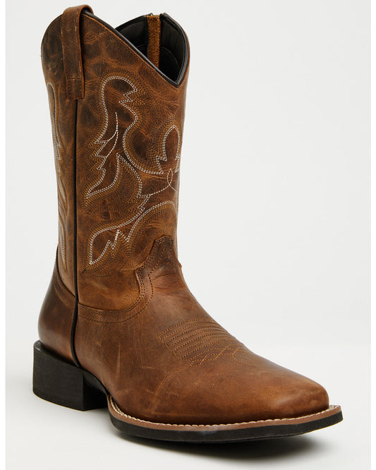 Men's Ace Zip Performance Western Boots - Broad Square Toe Tan