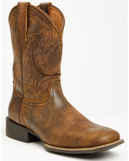 Men's Force Performance Western Boots - Broad Square Toe Tan