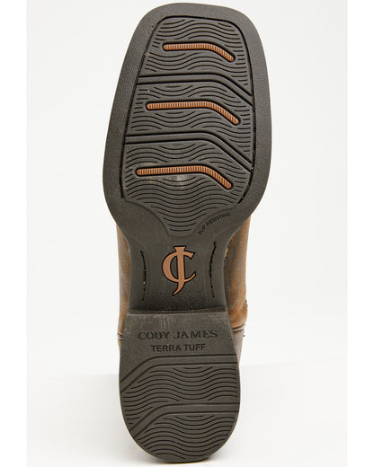 Men's Force Performance Western Boots - Broad Square Toe Tan