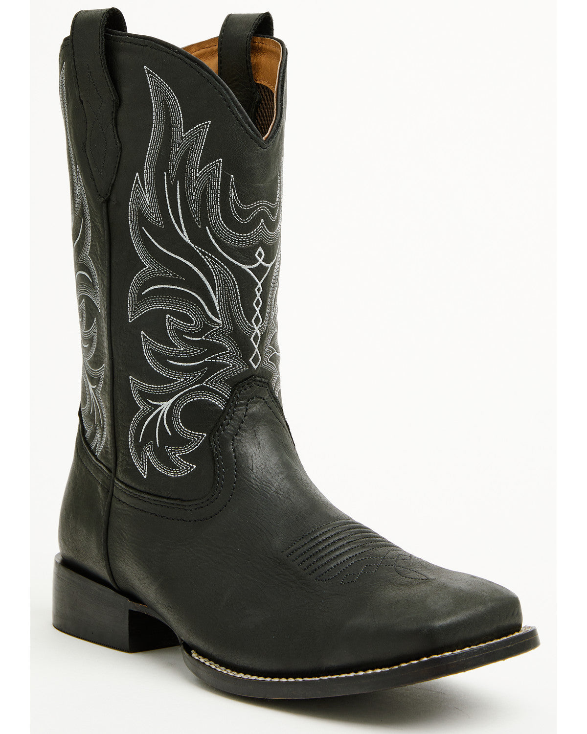 Cush Core® Men's Spartan Western Boots - Broad Square Toe Black