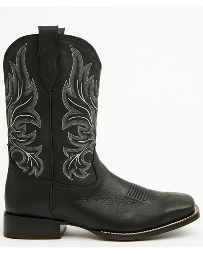 Cush Core® Men's Spartan Western Boots - Broad Square Toe Black
