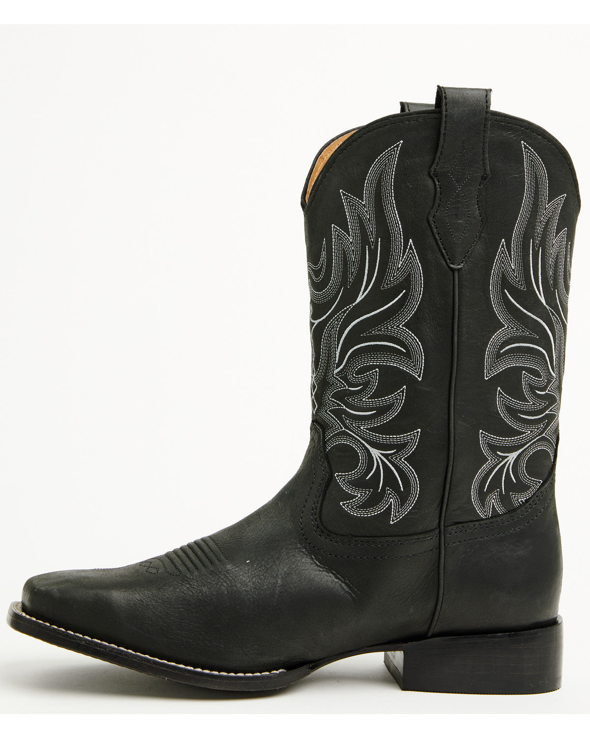 Cush Core® Men's Spartan Western Boots - Broad Square Toe Black