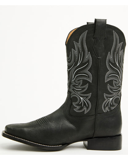 Cush Core® Men's Spartan Western Boots - Broad Square Toe Black