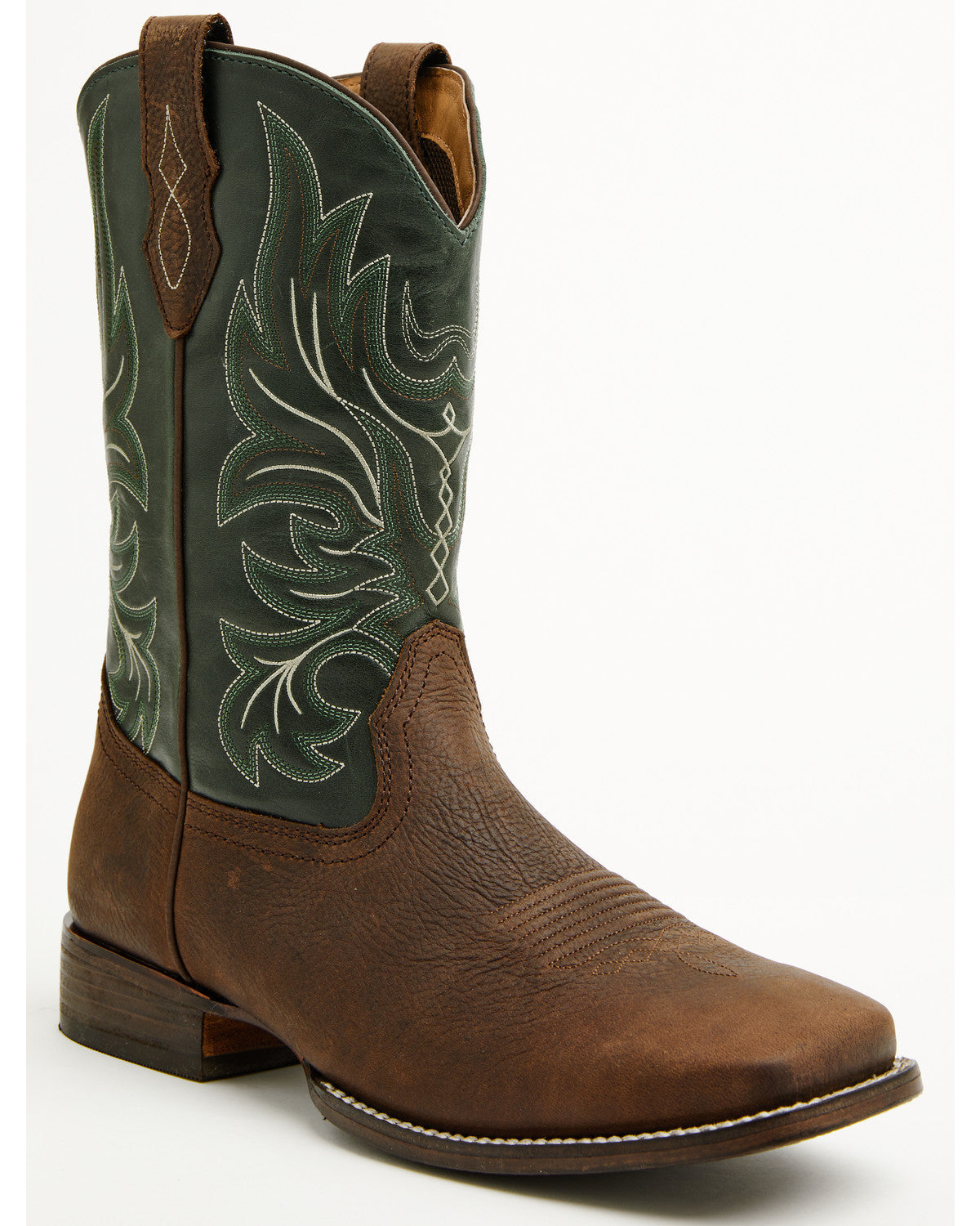 Cush Core® Men's Spartan Western Boots - Broad Square Toe Green