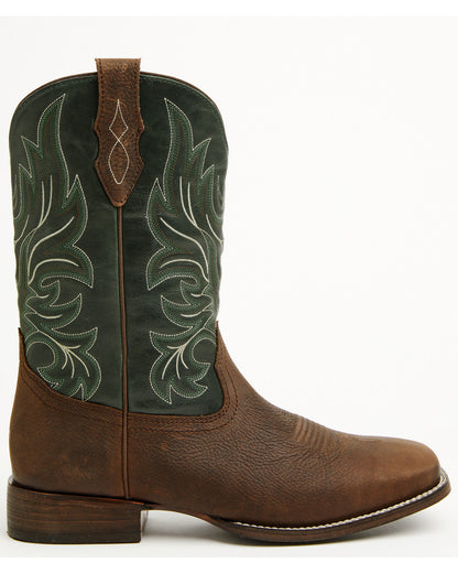 Cush Core® Men's Spartan Western Boots - Broad Square Toe Green