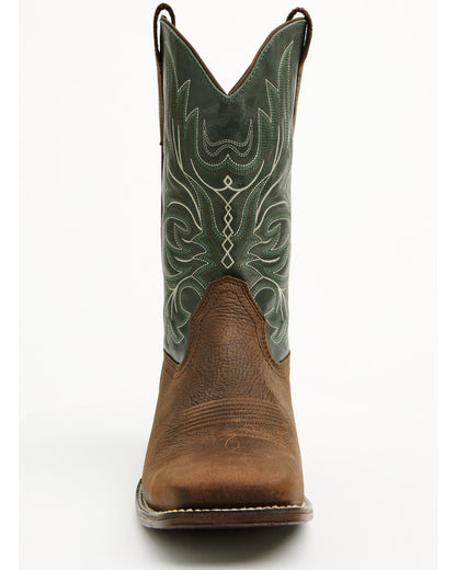 Cush Core® Men's Spartan Western Boots - Broad Square Toe Green