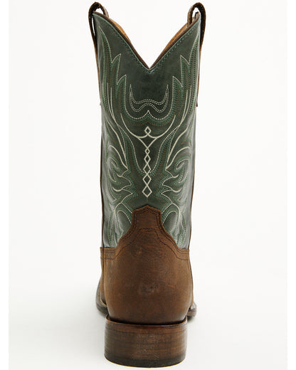 Cush Core® Men's Spartan Western Boots - Broad Square Toe Green