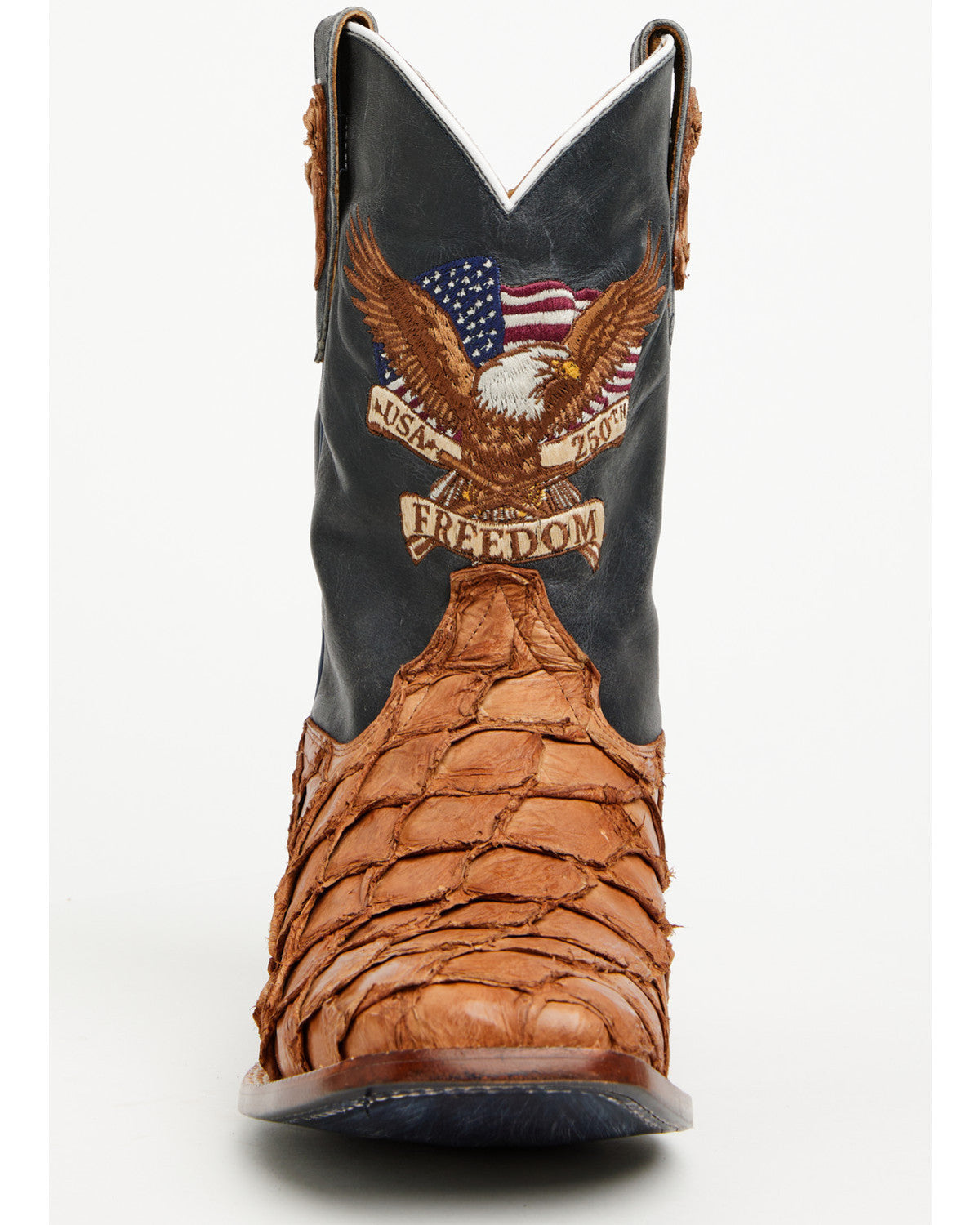Men's America 250 Freedom Exotic Pirarucu Western Boots - B Blue