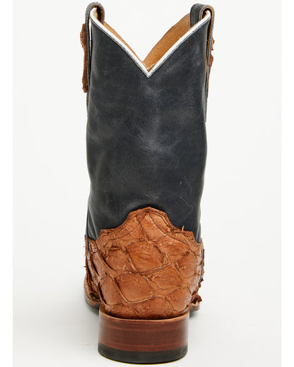 Men's America 250 Freedom Exotic Pirarucu Western Boots - B Blue