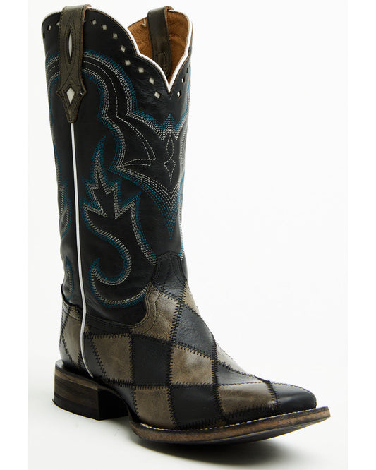 Men's Tomahawk Tall Western Boots - Broad Square Toe Black