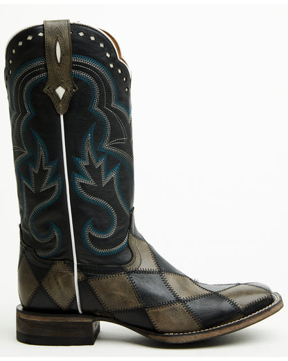 Men's Tomahawk Tall Western Boots - Broad Square Toe Black