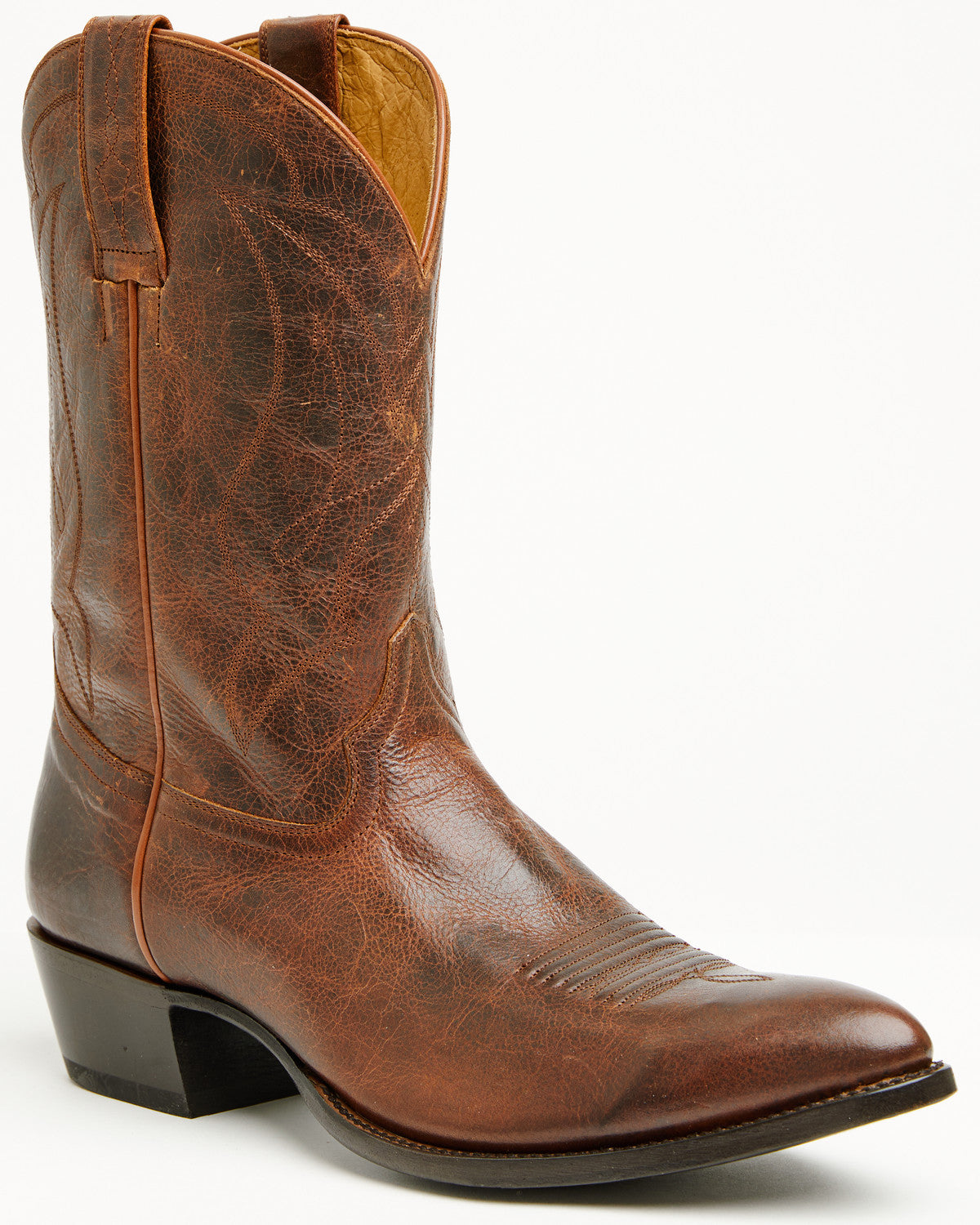 Men's Roland Western Boots - Round Toe Brown