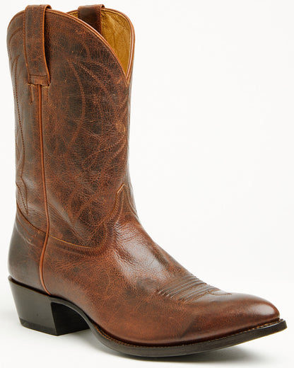 Men's Roland Western Boots - Round Toe Brown