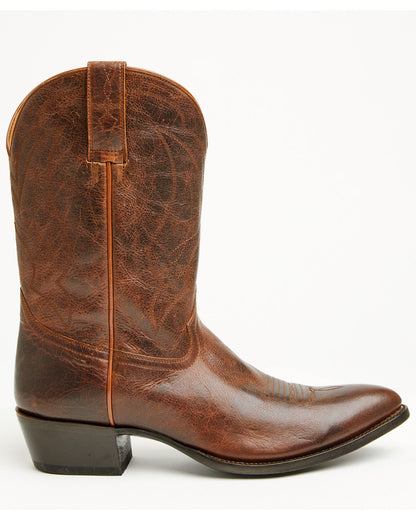 Men's Roland Western Boots - Round Toe Brown