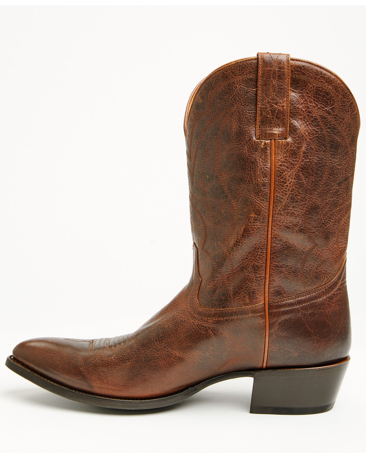 Men's Roland Western Boots - Round Toe Brown