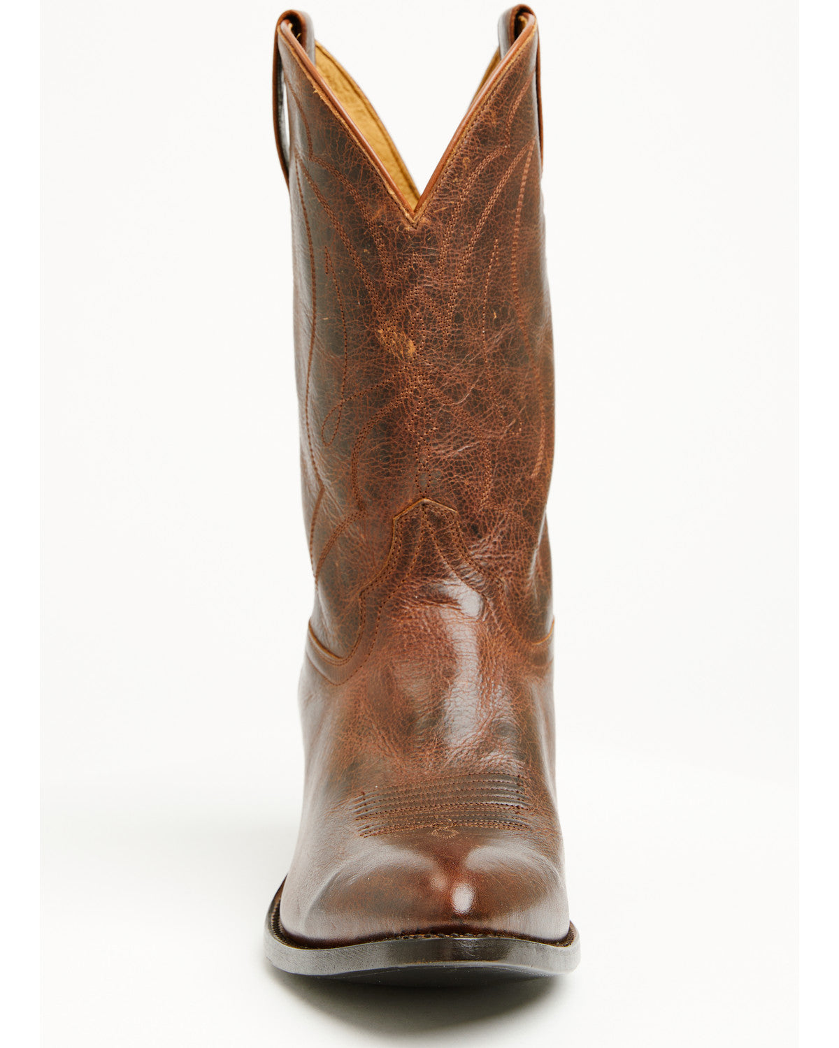 Men's Roland Western Boots - Round Toe Brown