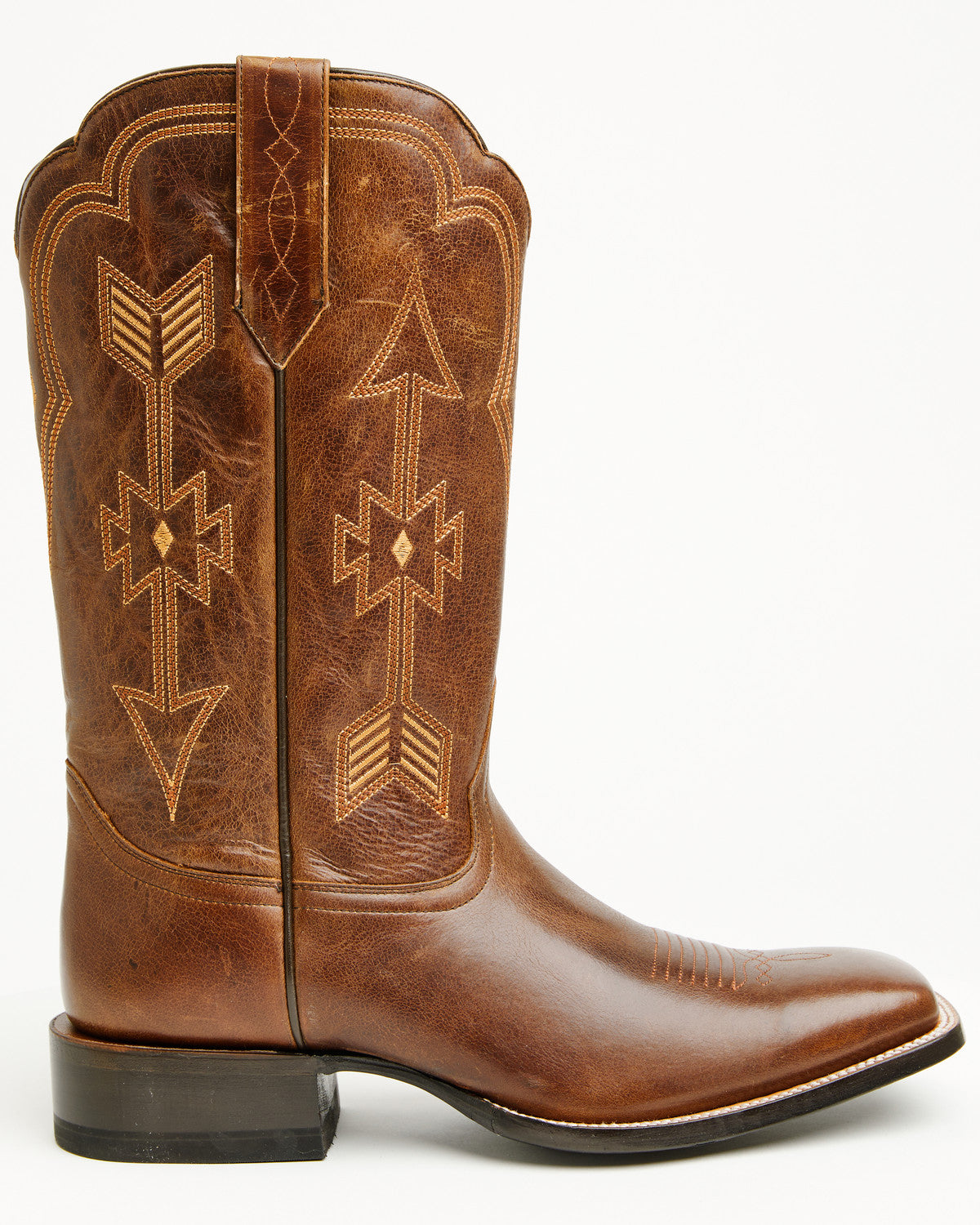Men's Peacemaker Western Boots - Broad Square Toe Brown