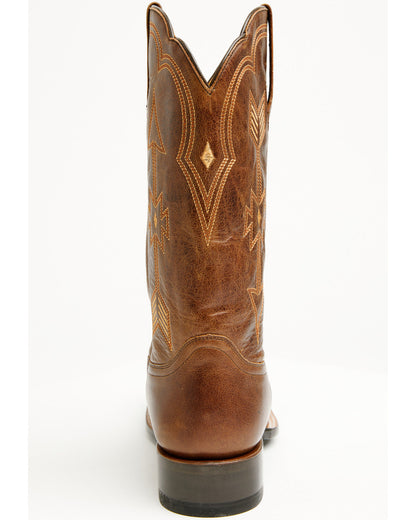 Men's Peacemaker Western Boots - Broad Square Toe Brown