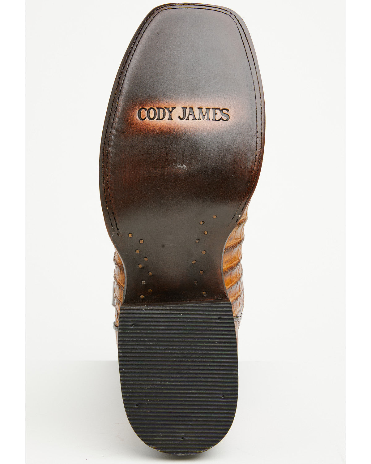 Men's Badlands Caiman Print Western Boots - Broad Square To Tan
