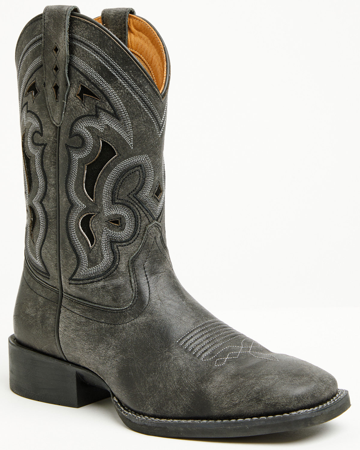 Ace™ Nixon Performance Western Boots - Broad Square Toe Black