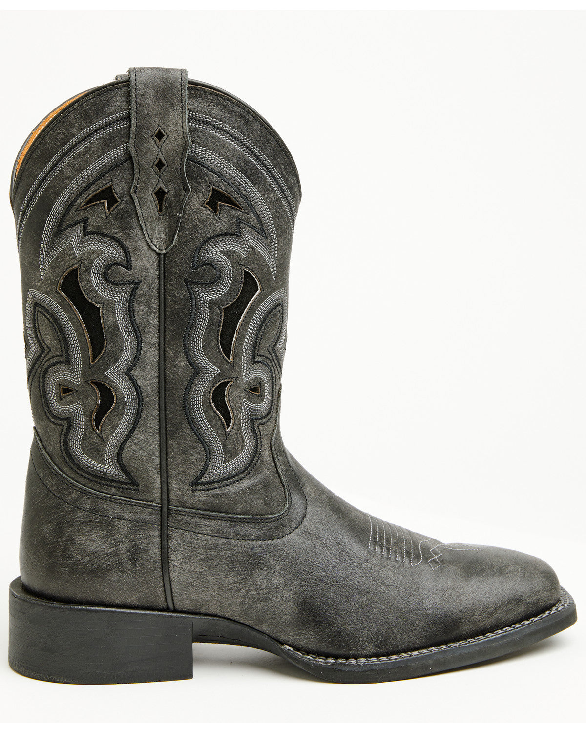 Ace™ Nixon Performance Western Boots - Broad Square Toe Black