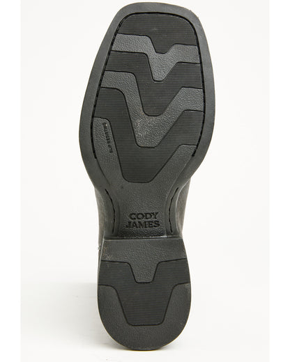 Ace™ Nixon Performance Western Boots - Broad Square Toe Black