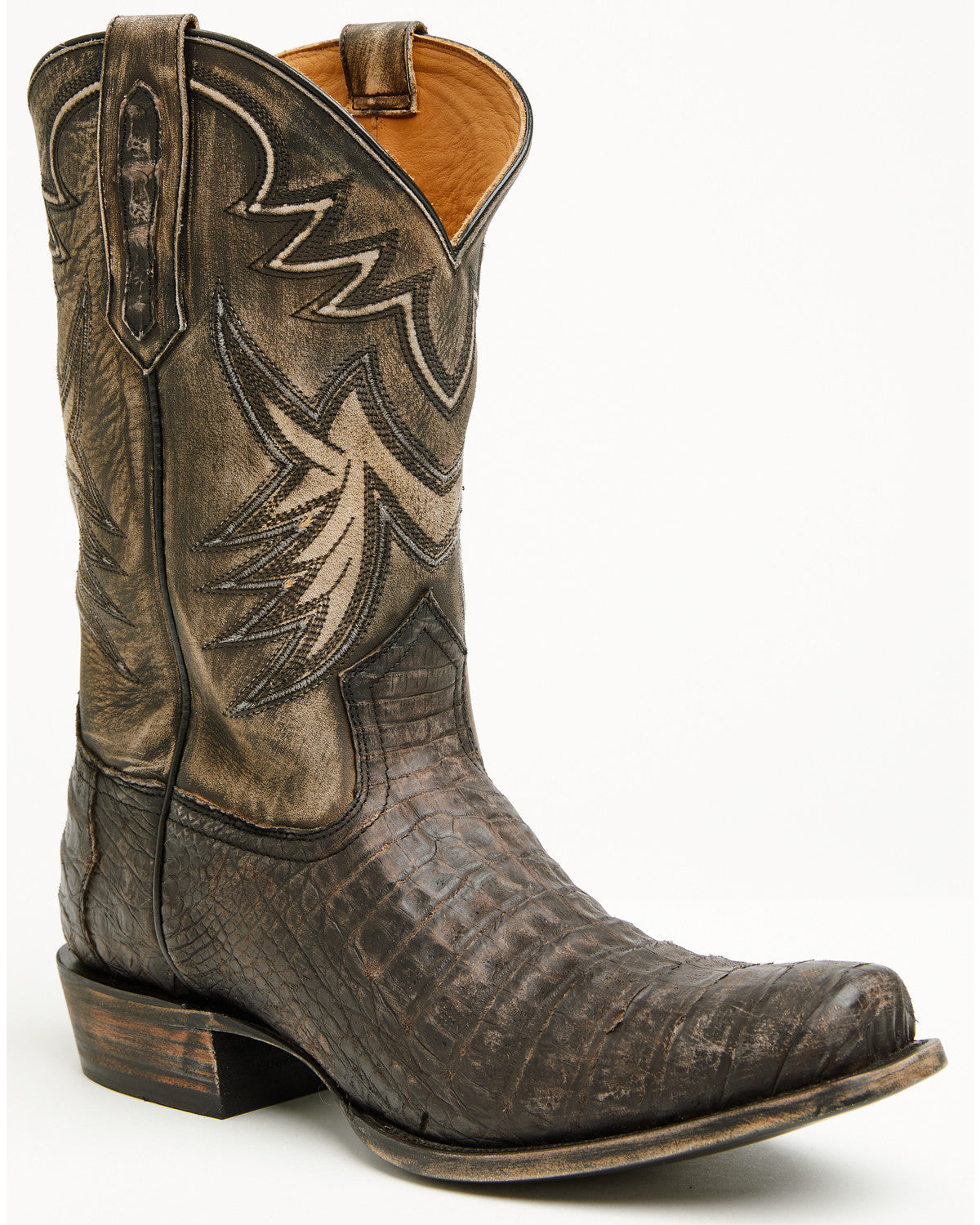 Black 1978® Men's The Alston Exotic Caiman Belly Western Bo Brown