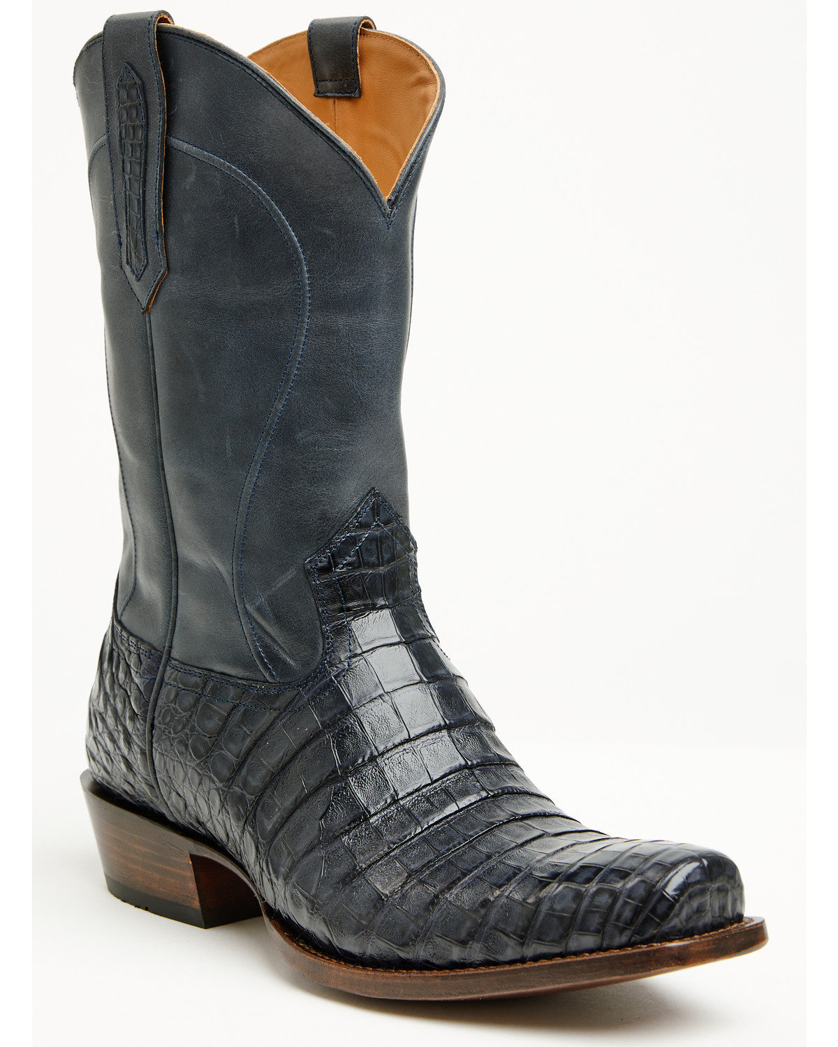 Black 1978® Men's The Mason Exotic Caiman Western Boots - S Navy