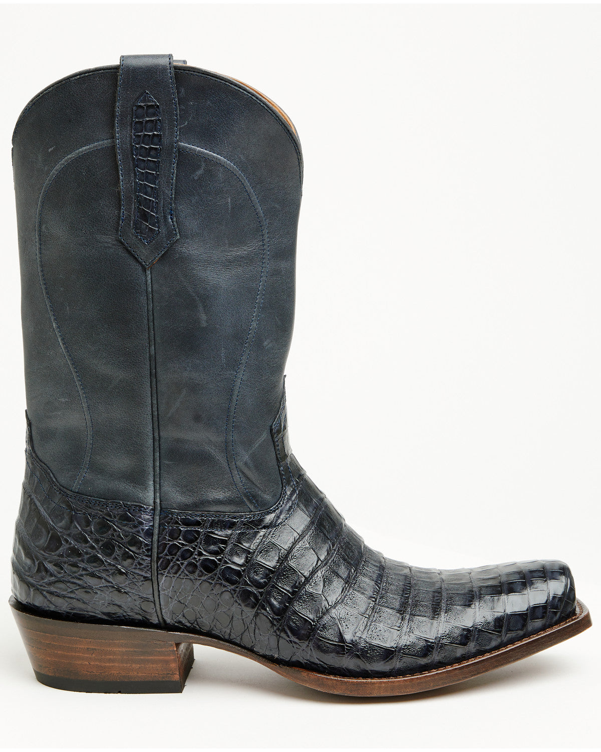 Black 1978® Men's The Mason Exotic Caiman Western Boots - S Navy