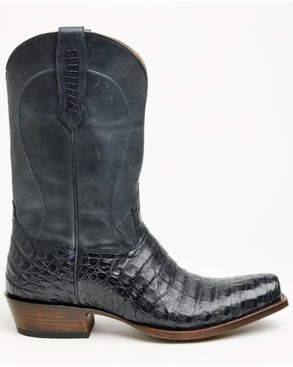 Black 1978® Men's The Mason Exotic Caiman Western Boots - S Navy