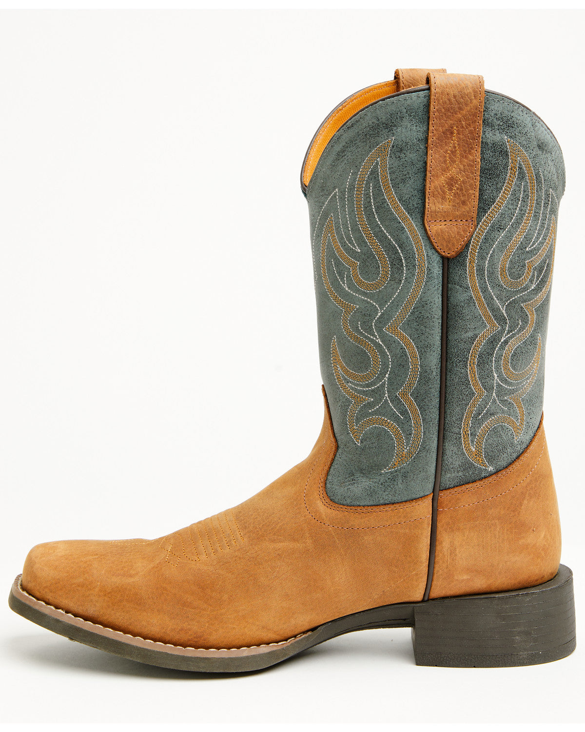Ace™ Western Boots - Broad Square Toe Blue