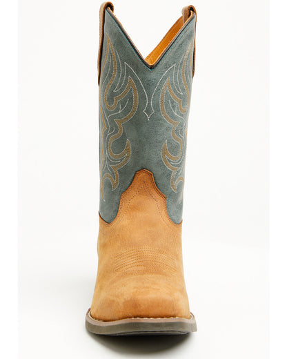 Ace™ Western Boots - Broad Square Toe Blue