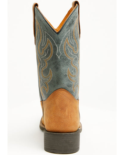 Ace™ Western Boots - Broad Square Toe Blue
