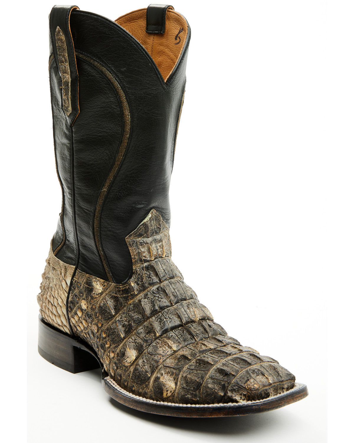 Black 1978® Men's Tillman Exotic Hornback Alligator Western Black