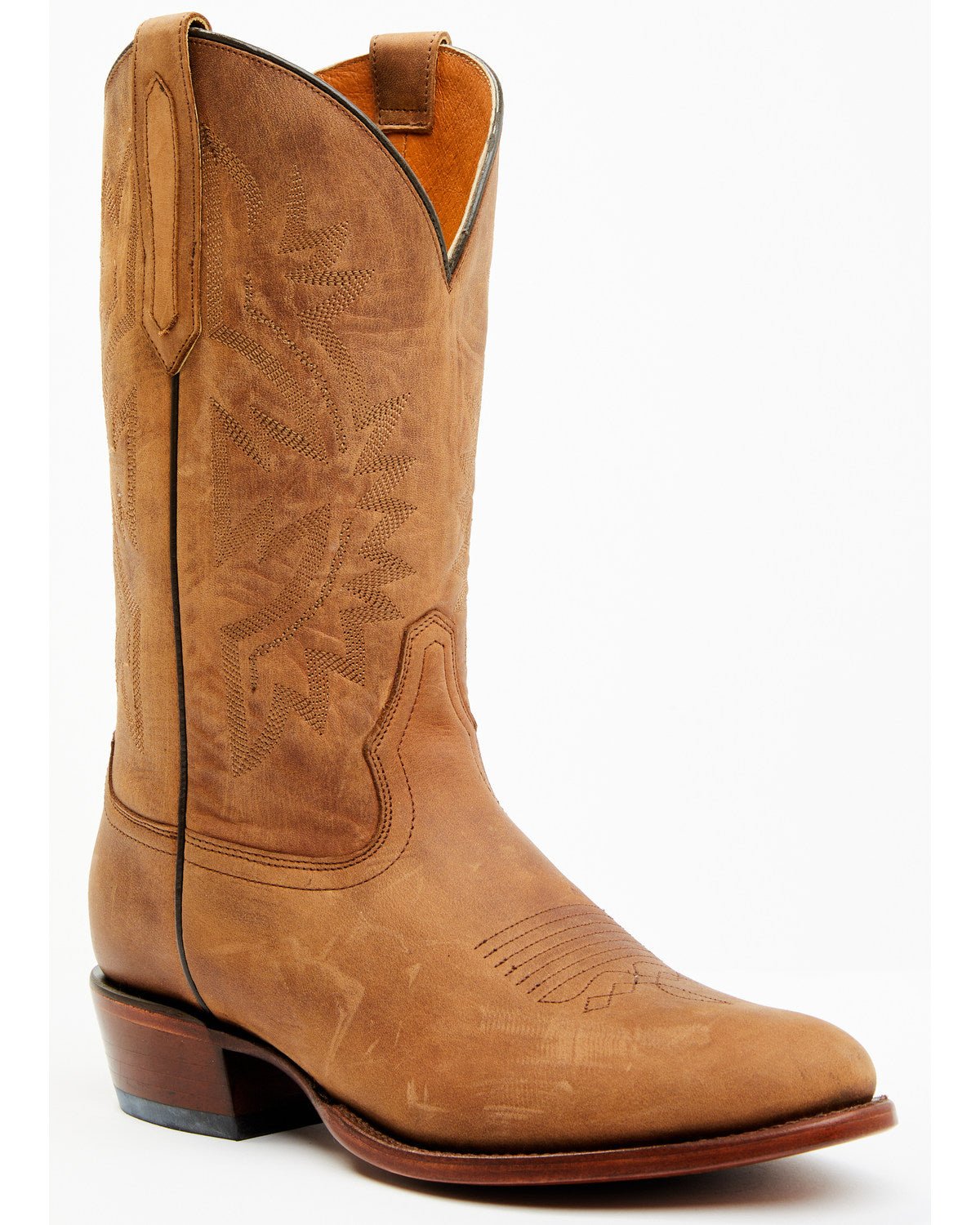 Men's Western Boots - Round Toe Tan