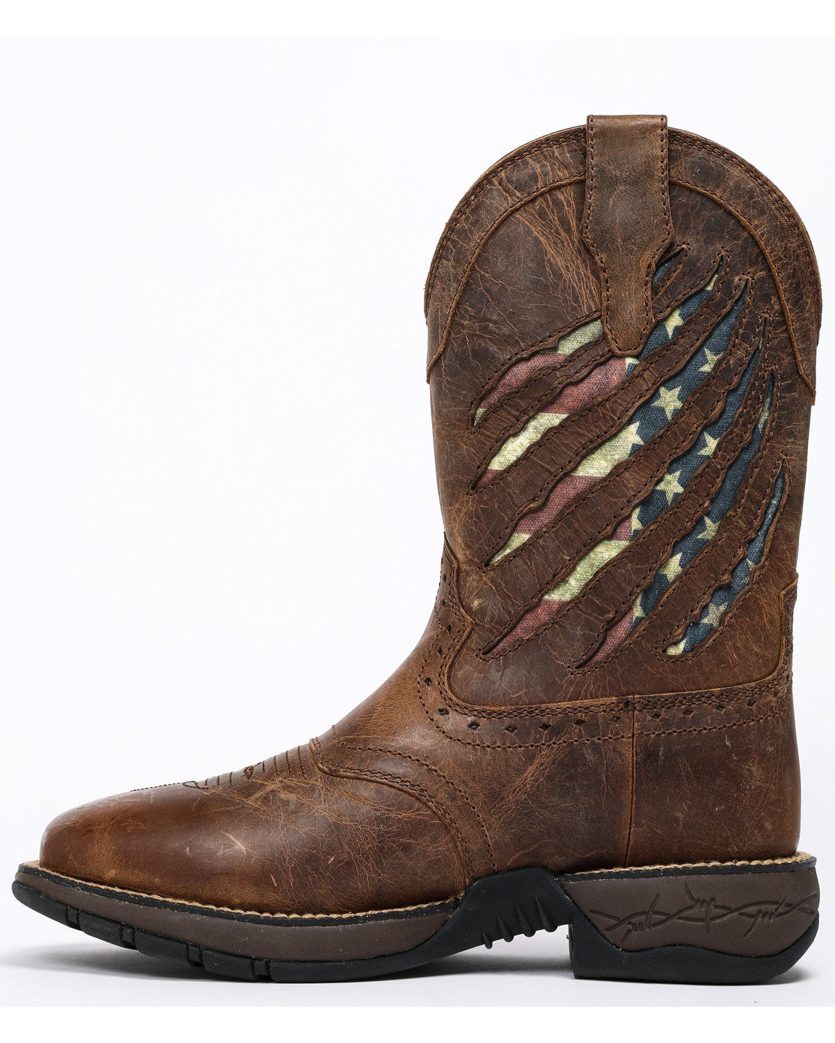 Men's Scratch American Flag Lite Performance Western Boots Brown
