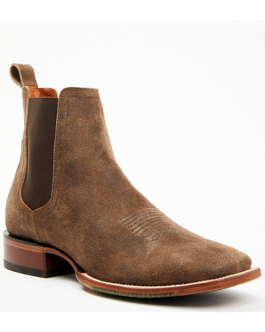 Men's Ruben Roughout Casual Boots - Broad Square Toe Brown