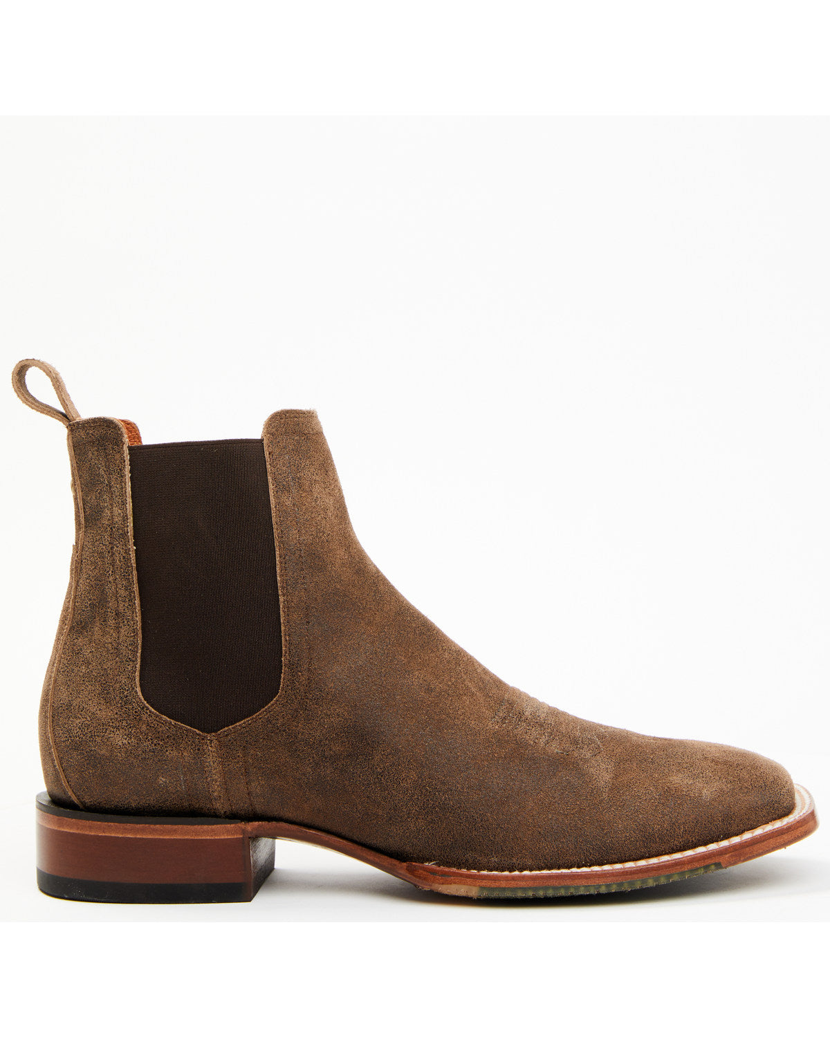 Men's Ruben Roughout Casual Boots - Broad Square Toe Brown