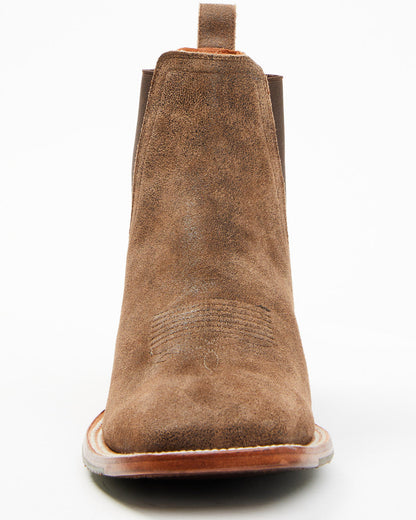 Men's Ruben Roughout Casual Boots - Broad Square Toe Brown