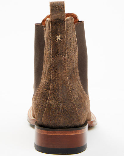 Men's Ruben Roughout Casual Boots - Broad Square Toe Brown