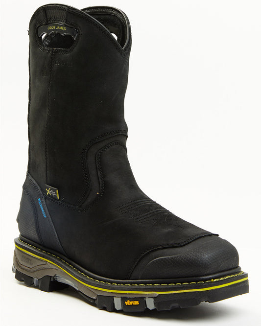 Men's Waterproof Met Guard Western Work Boots - Composite T Black