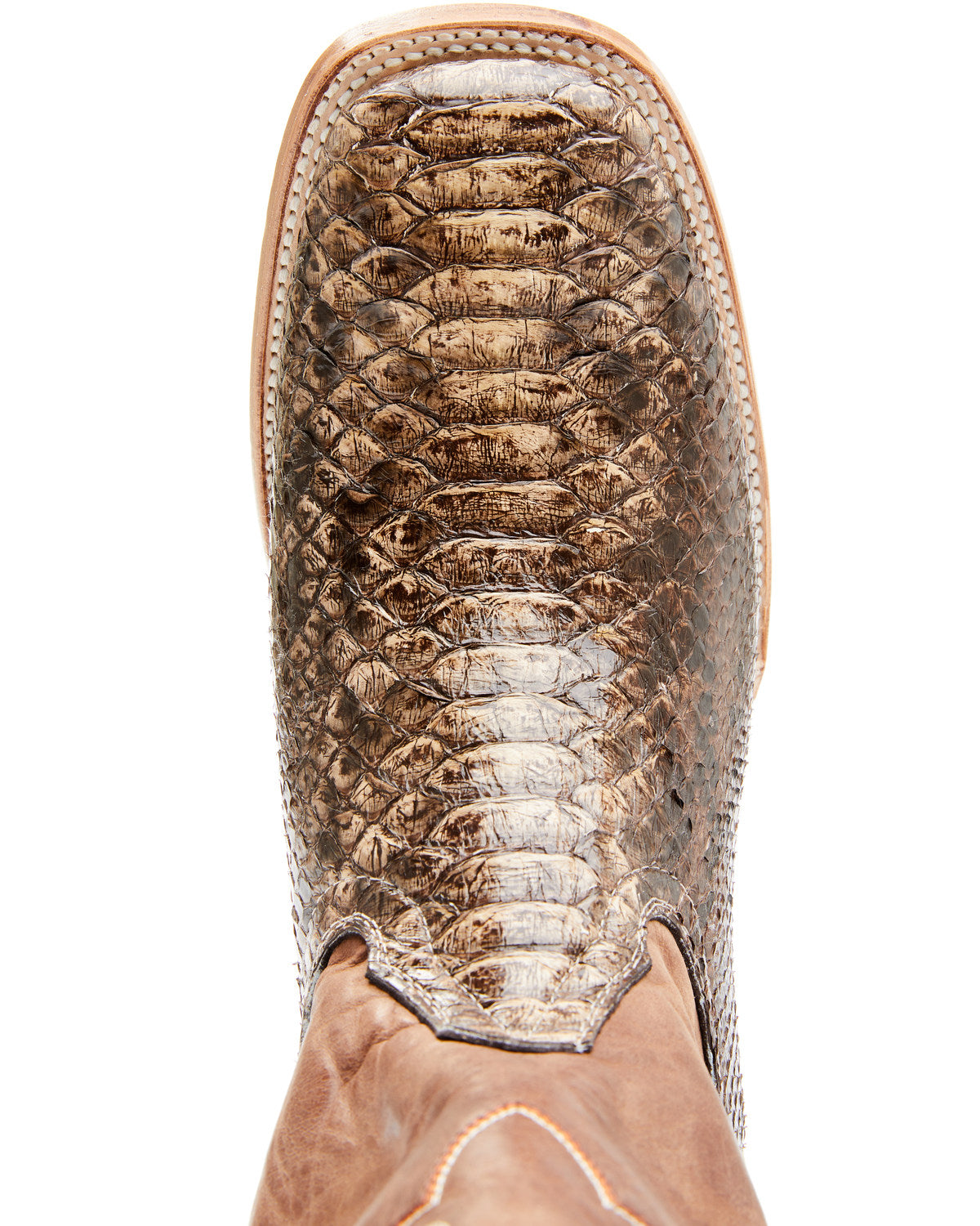 Men's Exotic Python Western Boots - Broad Square Toe Python
