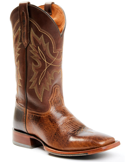 Men's Blue Collection Western Performance Boots - Broad Squ Brown