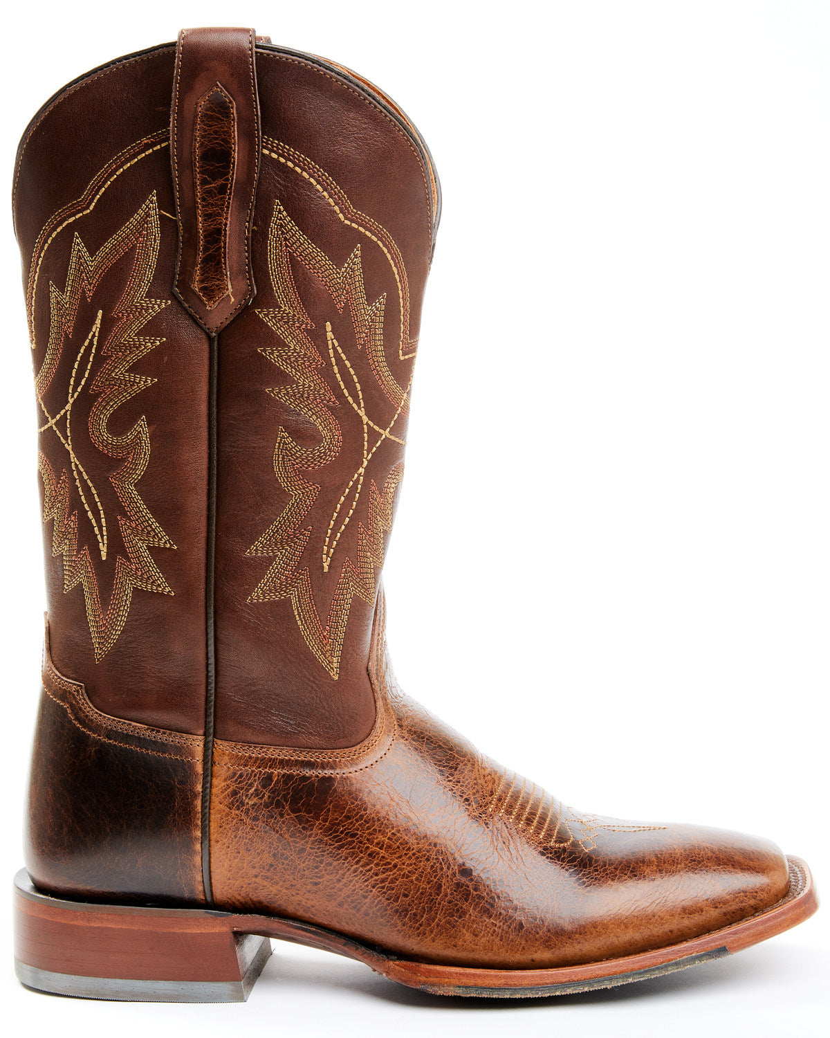 Men's Blue Collection Western Performance Boots - Broad Squ Brown