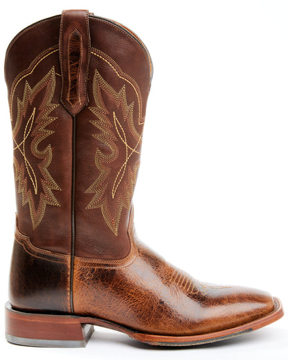 Men's Blue Collection Western Performance Boots - Broad Squ Brown