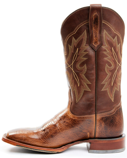 Men's Blue Collection Western Performance Boots - Broad Squ Brown