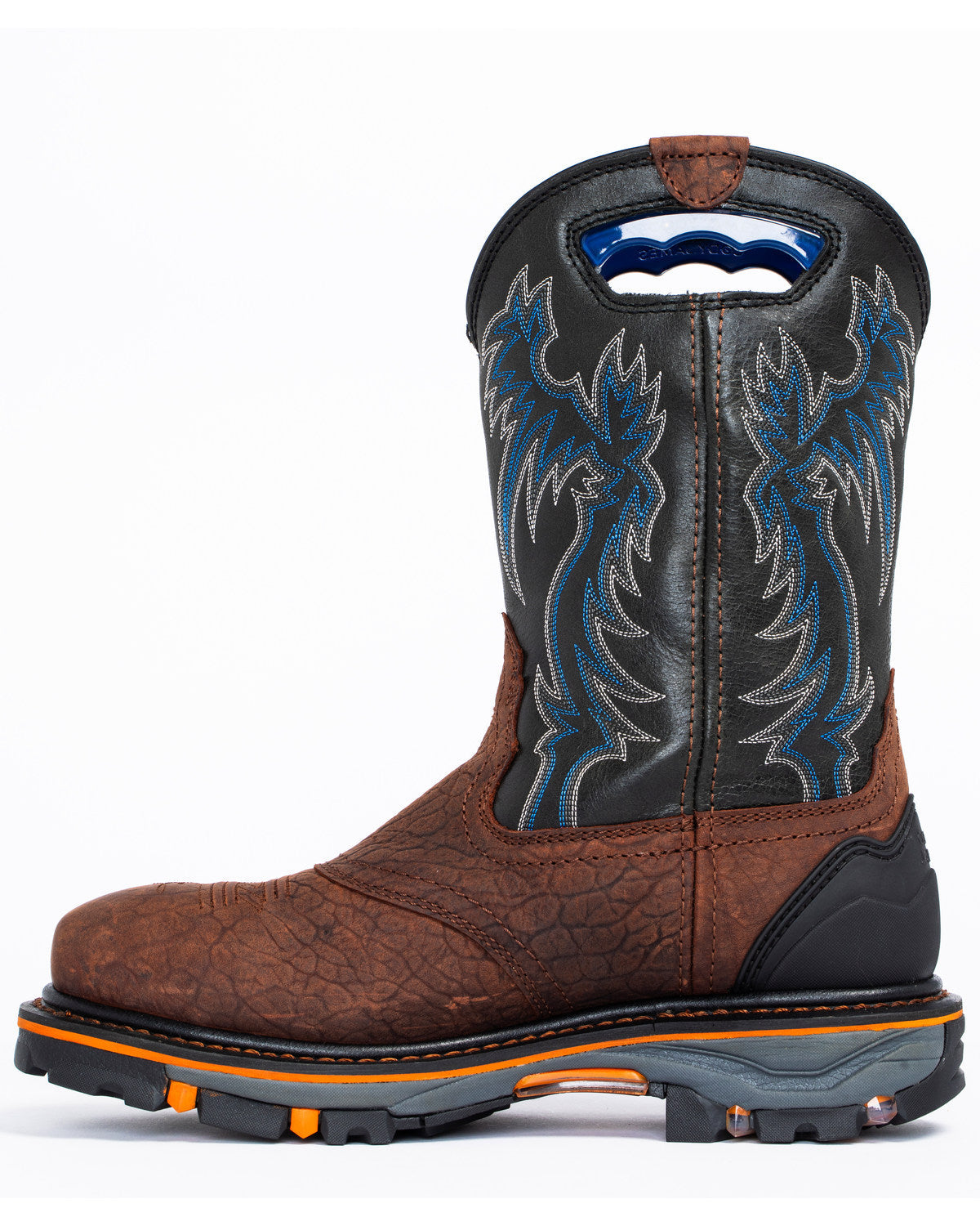 Men's 11" Decimator Waterproof Western Work Boots - Nano Co Brown