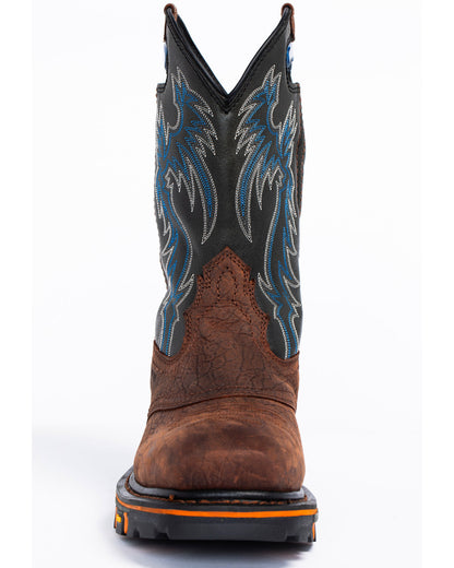 Men's 11" Decimator Waterproof Western Work Boots - Nano Co Brown