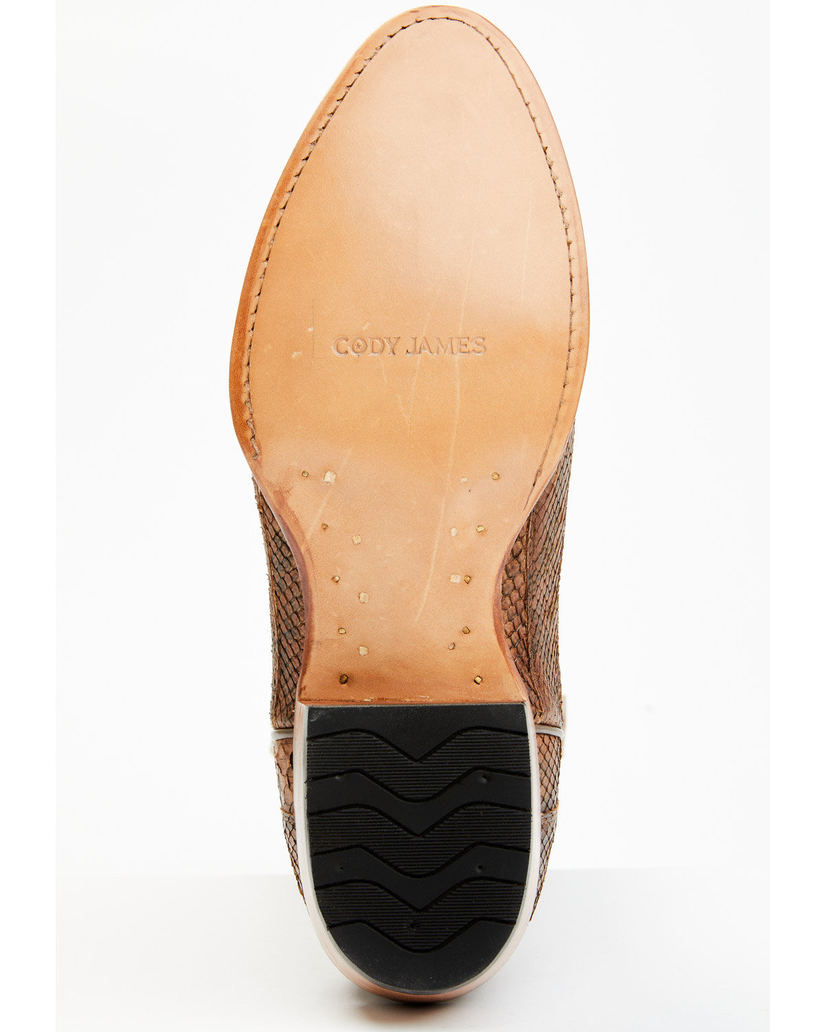 Men's Exotic Python Western Boots - Round Toe Brown
